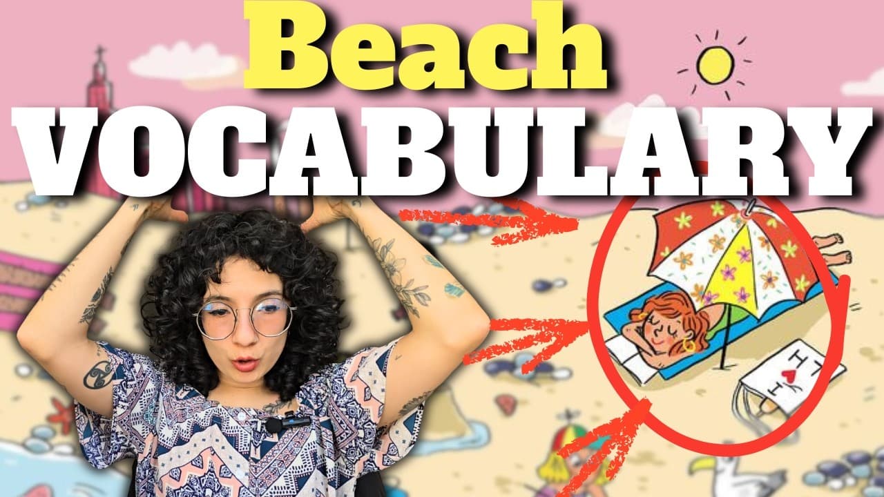 Describe a Picture in Spanish: Beach Vocabulary 🏖️ (Listening Practice)