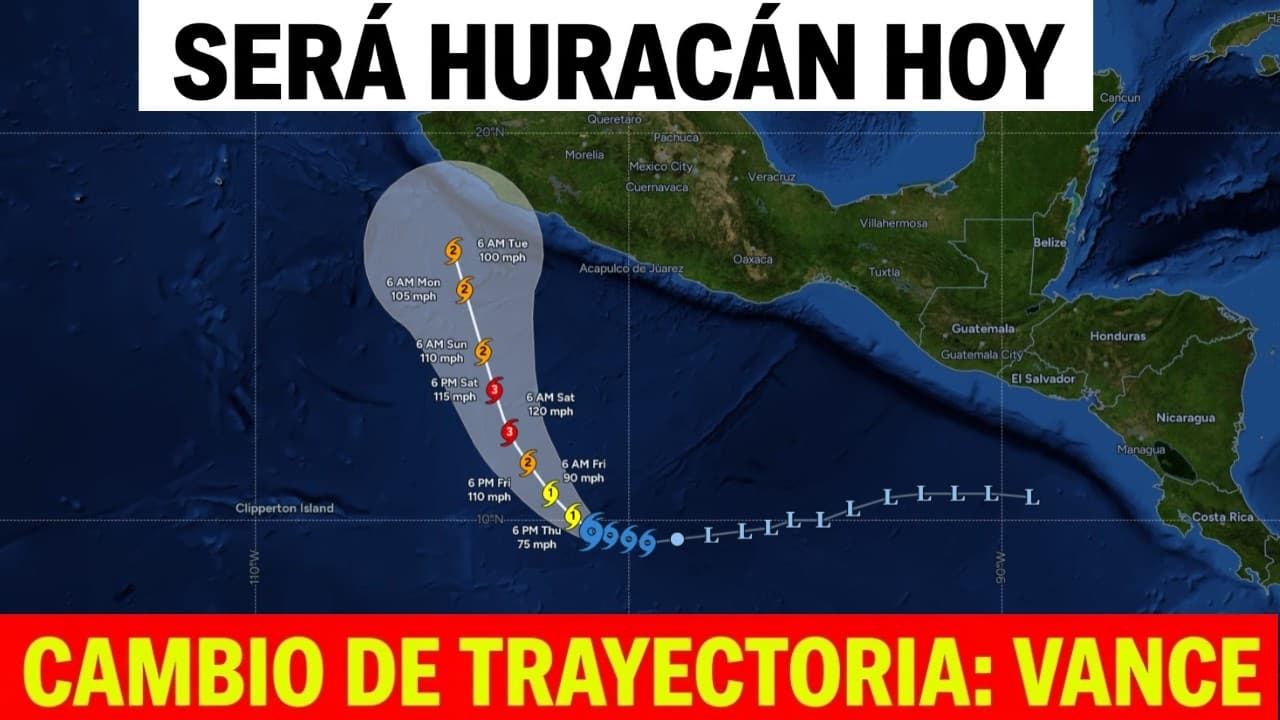 Vance Será Huracán Hoy y CAT 3 el fin de semana.