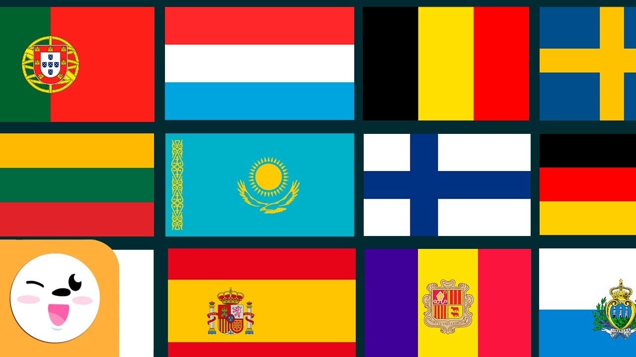 Las banderas de Europa para niños - Geografía para niños