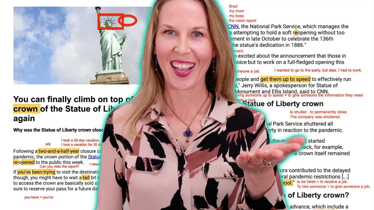 🗽 Learn English With News: Advanced English Vocabulary, Grammar, Pronunciation | Free English Lesson