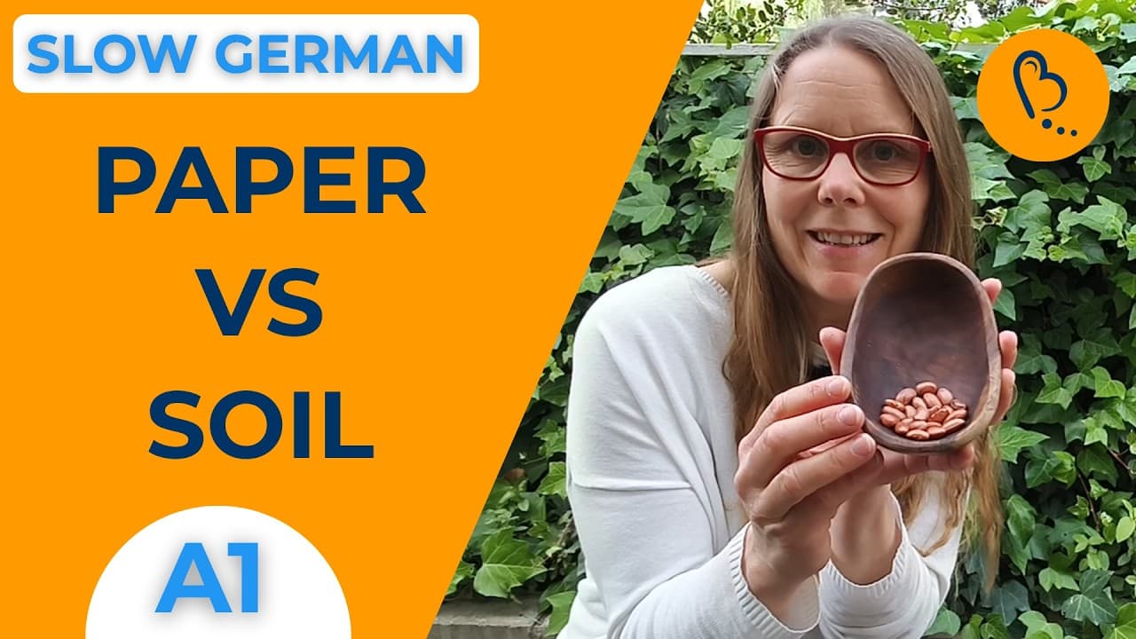 Learn German with Beans 🫘 Part 1: Two Ways to Grow Them| Easy Vlogs #13 | German CI [A1] - Beginner