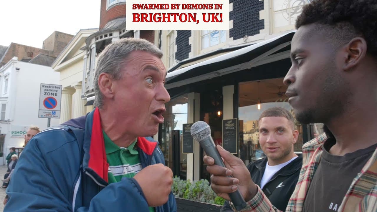 Demon Possessed Man Attacks Christian Preacher In The Most Ungodly City In The UK! (Brighton)