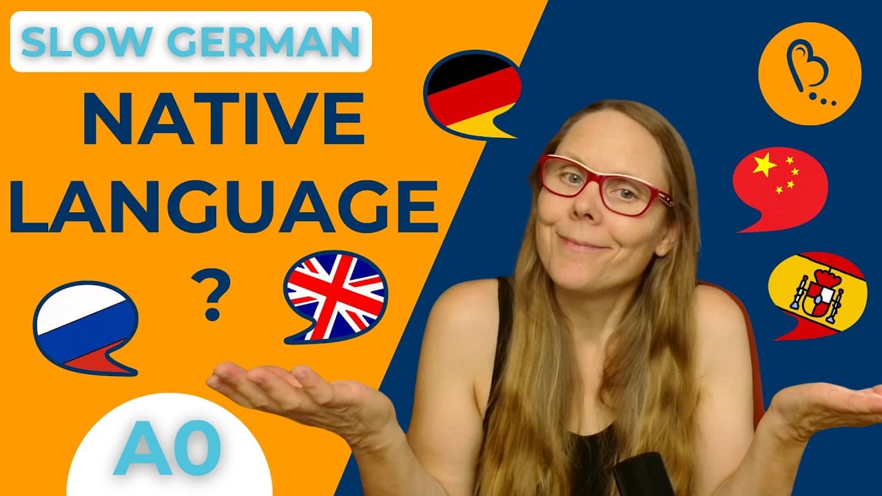 What Is My First Language? 🌍 Self-Introduction #17 | German Comprehensible Input I [A0]