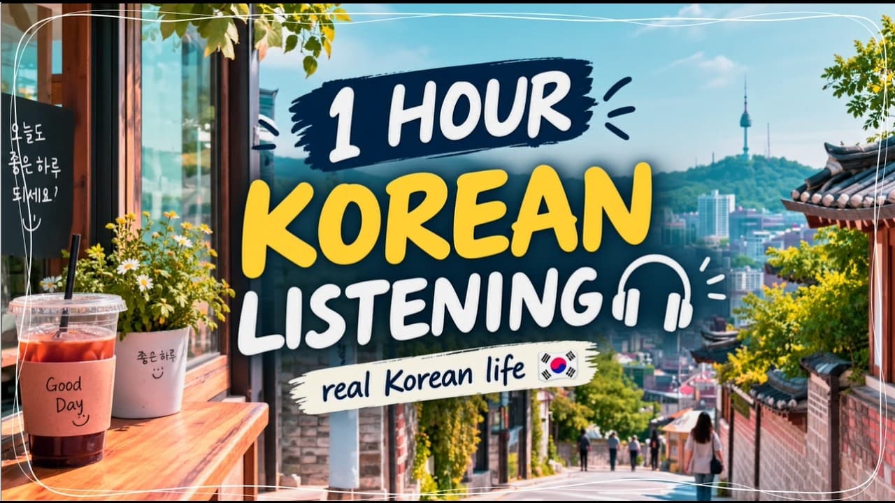 🎧Just listen. Train your Korean ears! 🇰🇷 | 1-Hour Korean Listening Practice Through Real Korean Life