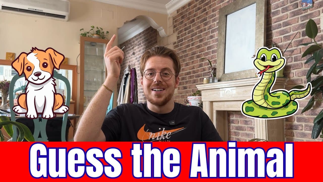 Learn Real English with Games: Guess the Animal! - Beginner Comprehensible Input