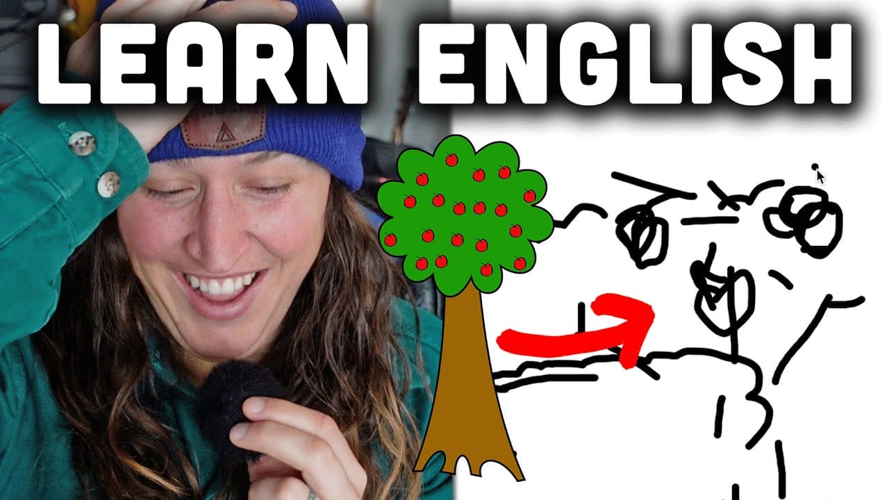 🟢 Learn English | Blind Drawing Challenge | Apple Tree