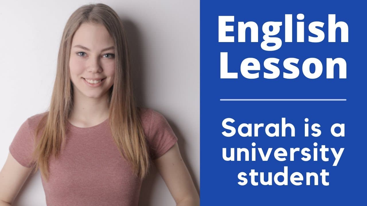 EASY English Lesson | Sarah is a student (Comprehensible Input)