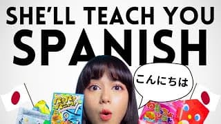 Colombian Girl REACTS to Japanese Snacks - Beginner Spanish