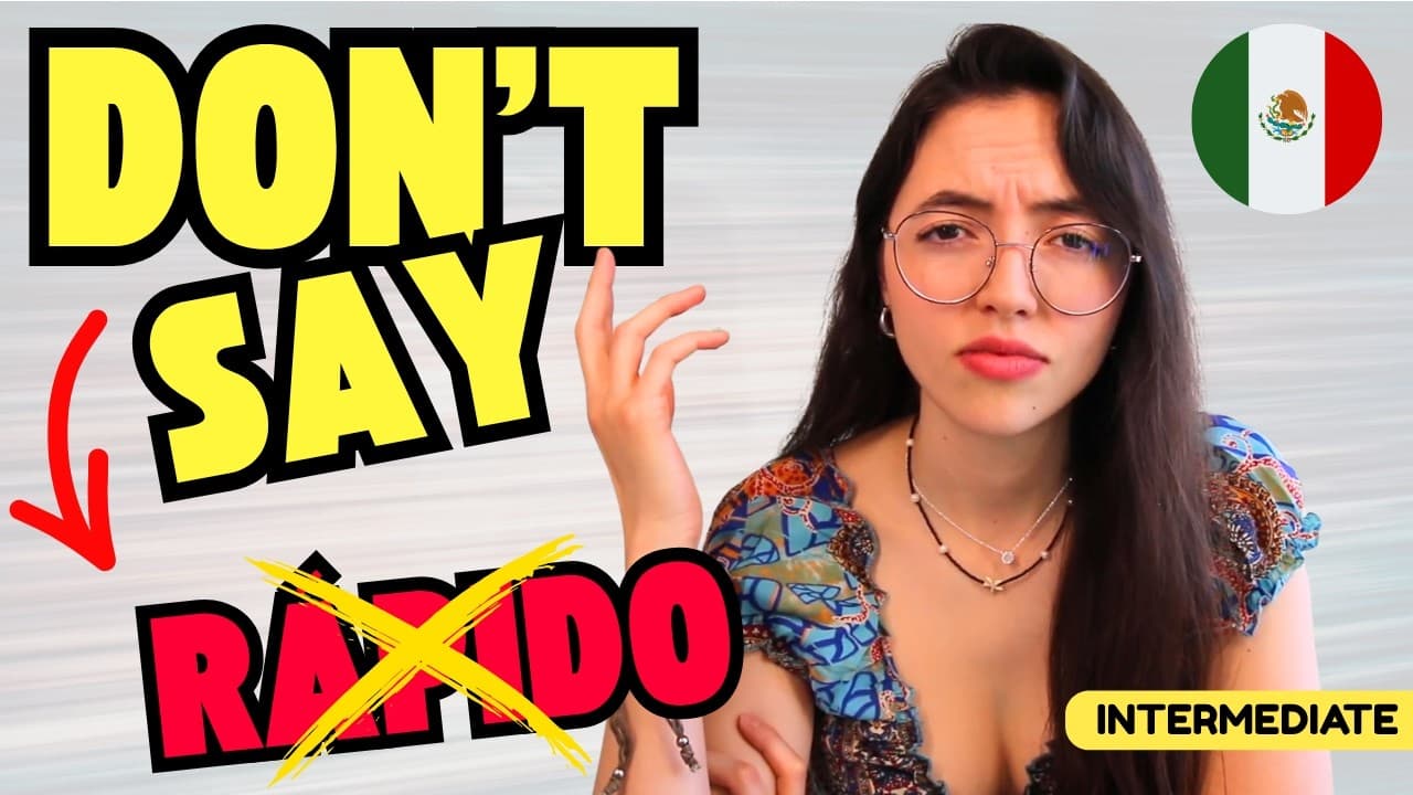How to Say “Fast” in SPANISH Without Saying RÁPIDO