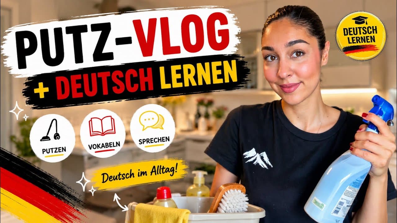 Putz-Vlog + Deutsch lernen! 🧹✨ #deutschlernen #deutsch #learngerman  #haushaltsorganisation #german