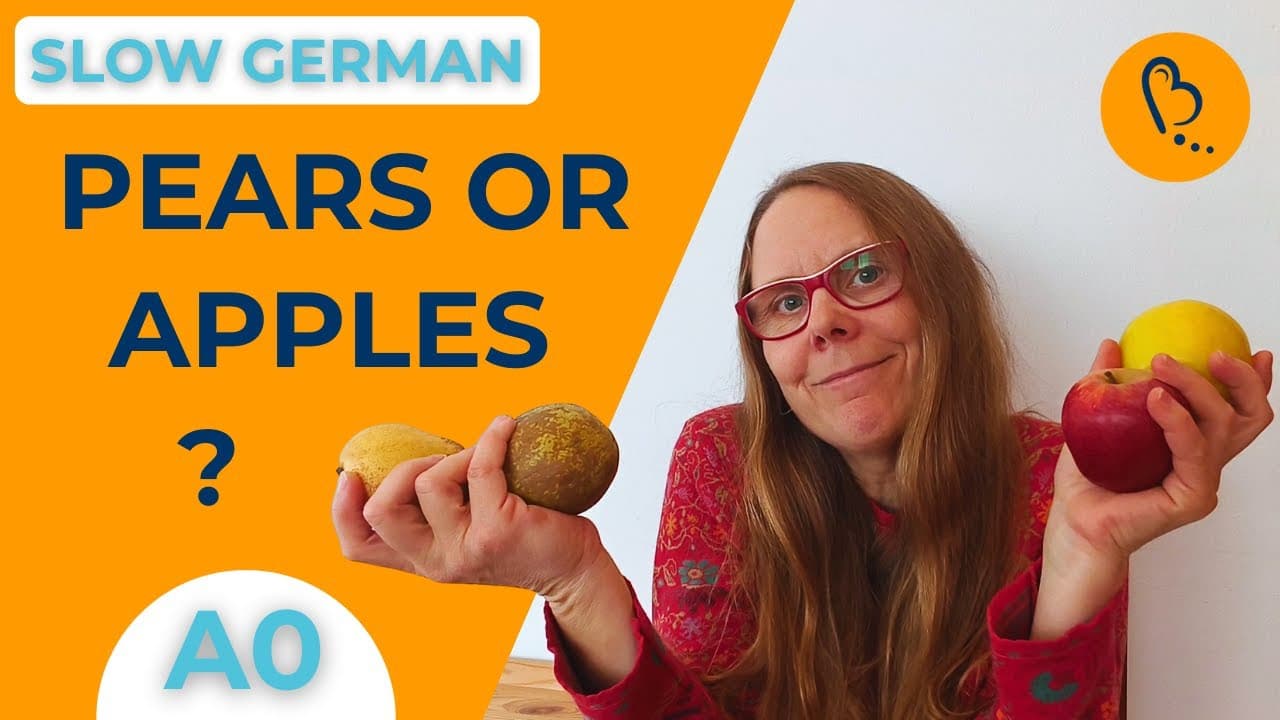 Pears or Apples? Learn German with Fruits 🍎🍐 | Daily Life #4 | German Comprehensible Input [A0]
