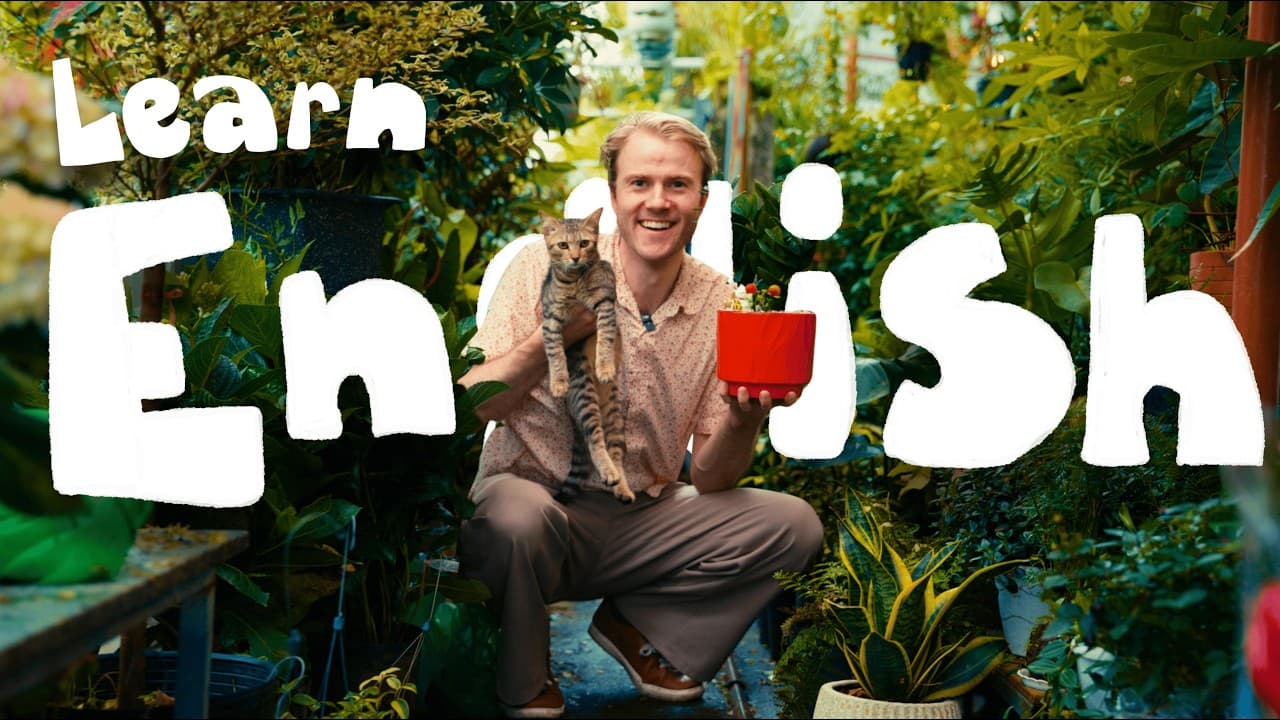 LEARN ENGLISH while I buy a plant 🌱 go for coffee ☕️ and cook pasta 🍝  Comprehensible Input