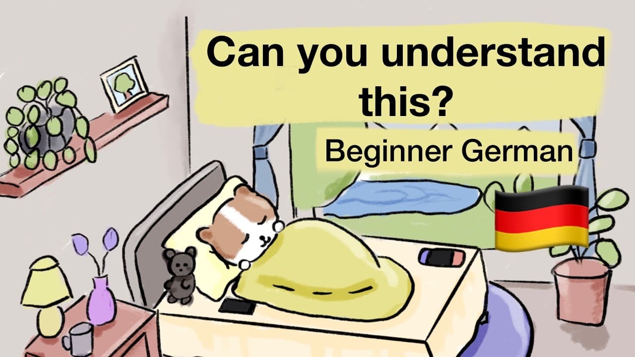 Learn German Naturally with Pictures (the dog is sleeping) Superbeginner German