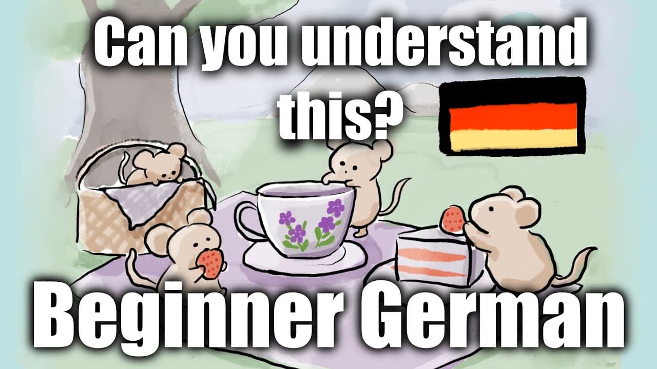 Comprehensible Input German, the mice are having a picnic, superbeginner, A0/A1