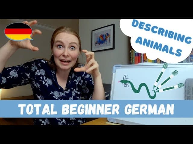 Describing Green Animals In German (Can You Guess Which Ones?)│Total Beginner German