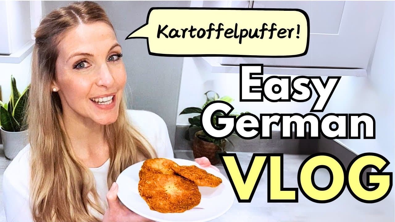 LEARN GERMAN with EASY DELICIOUS KARTOFFELPUFFER COOKING