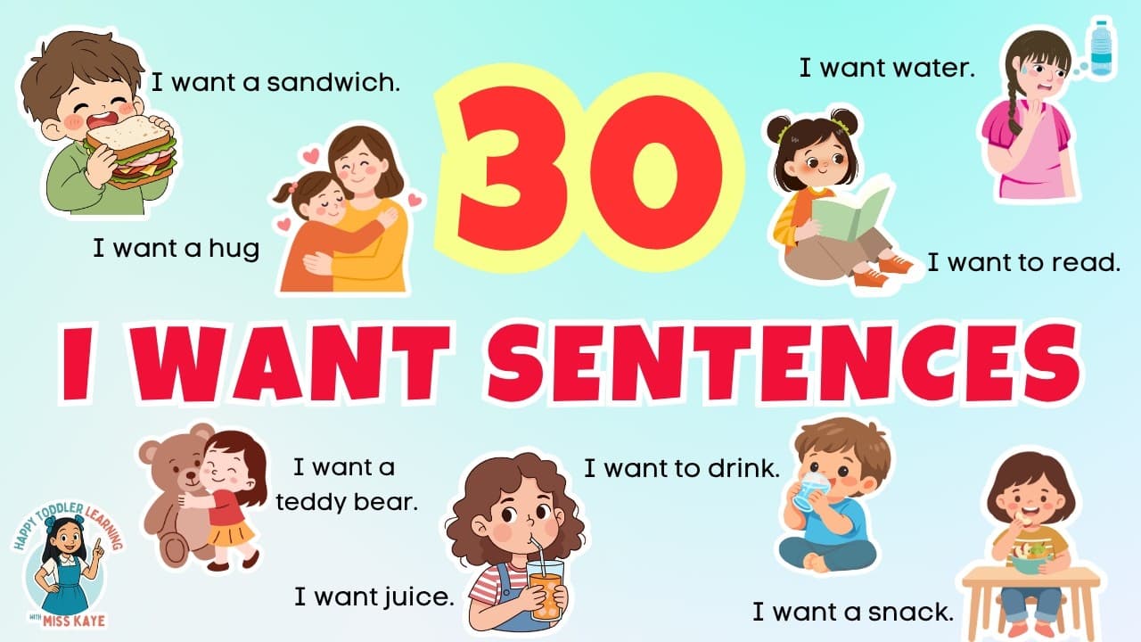 I Want English Sentences |English Vocabulary for Beginners |Autism Speech Gestalt Language Processor