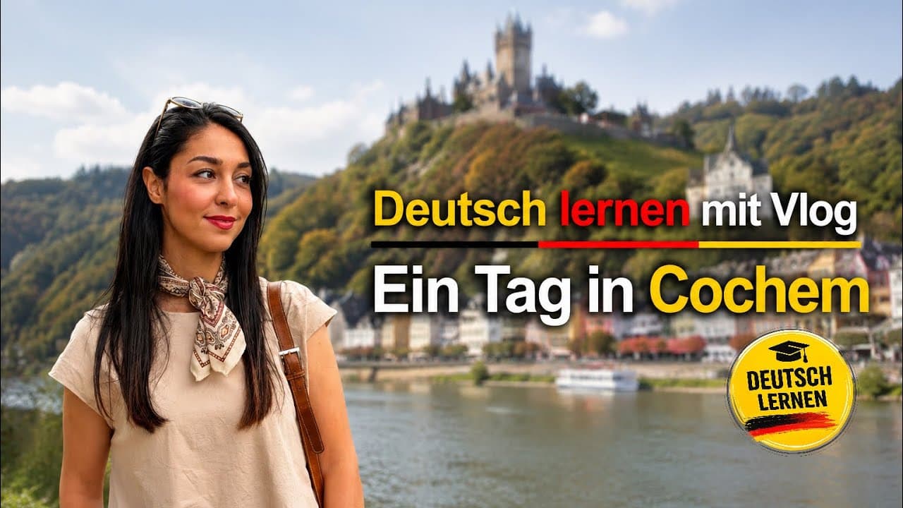 Deutsch lernen mit Vlog 🇩🇪 Ein Tag in Cochem #deutsch #deutschlernen #deutschland #cochem #german