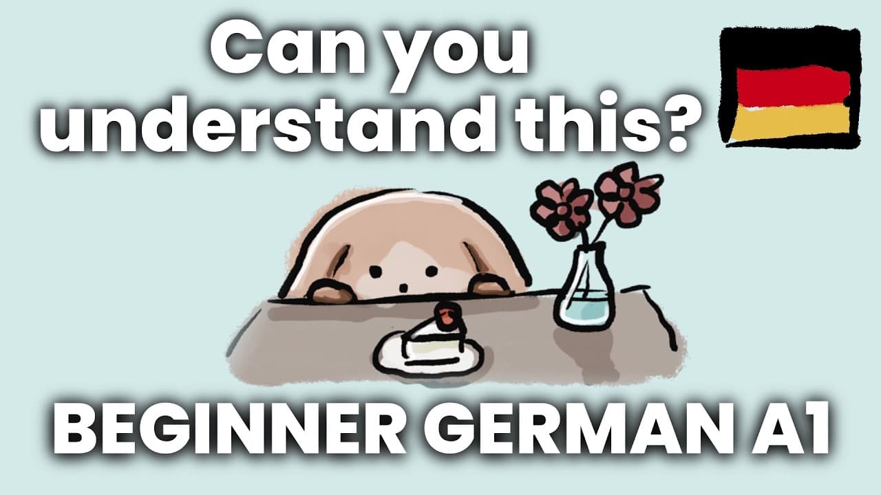 Comprehensible Input German (What is the rabbit doing) Learn German with pictures, superbeginner