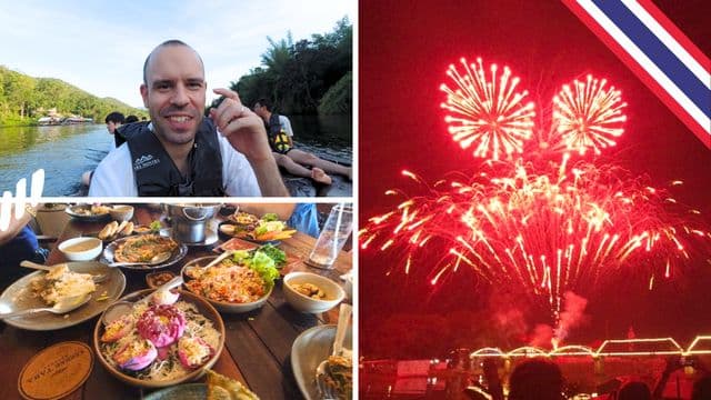 We stayed at a floating hotel!