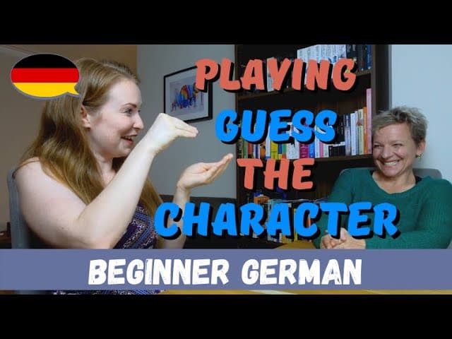 Playing Guess The Character With Vroni // Learn German with Games│Beginner German