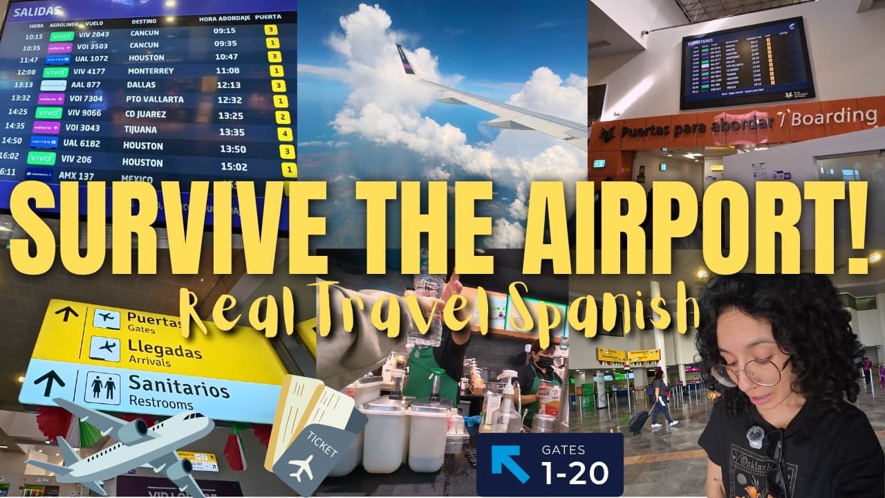 Travel with me to Cancun ✈️ (Real Airport Spanish Vocabulary!)