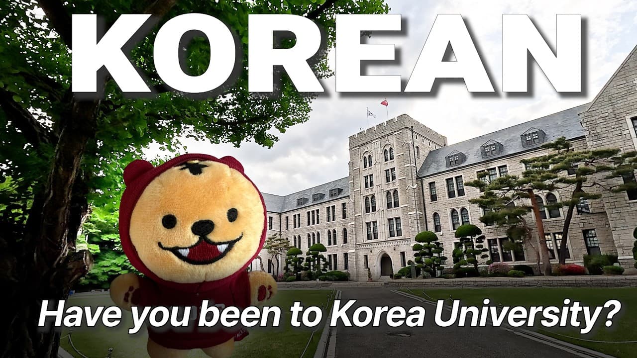 Korea University Campus Tour 🐯 | Korean Listening Practice