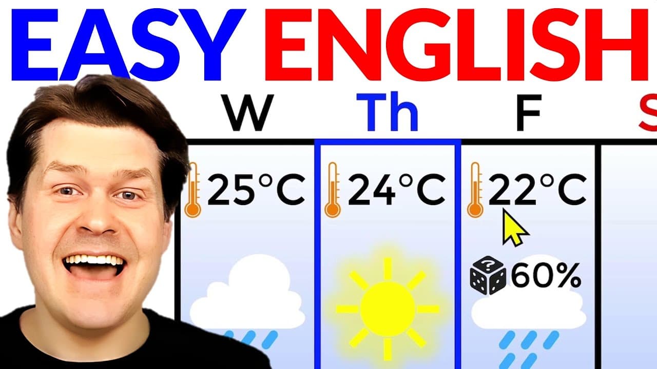 Days of the Week and Weather ☀🌧🌡Easy English Beginner Lesson | Simple English Comprehensible Input