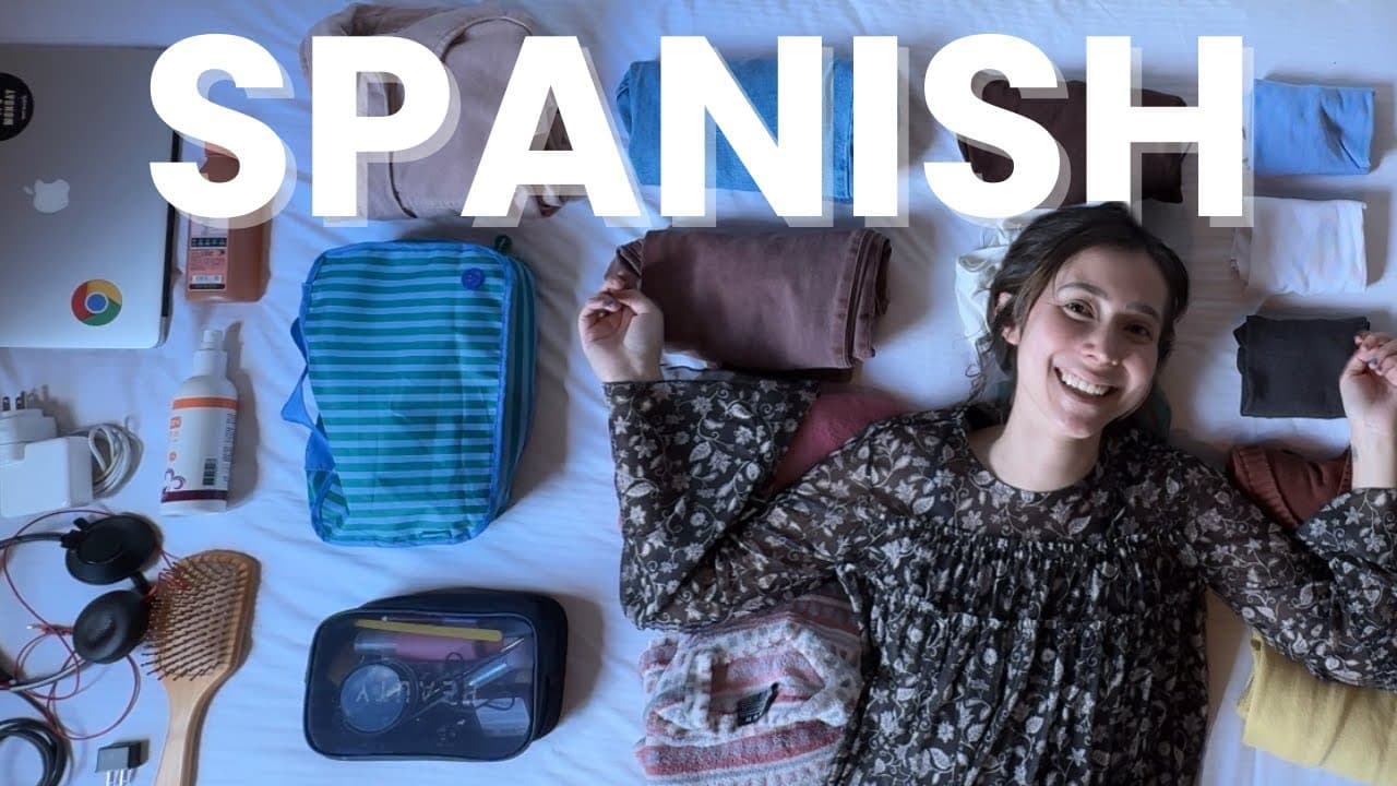 LEARN SPANISH while I'm packing my suitcase for my trip!