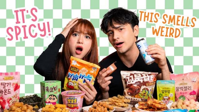 Shel and Sebastian Try Weird Korean Snacks!