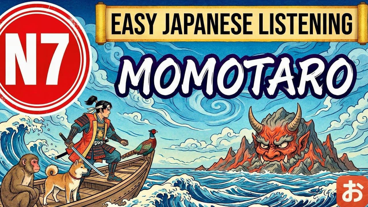 World’s Easiest Japanese Listening | Absolute Beginner (N7) | Momotaro