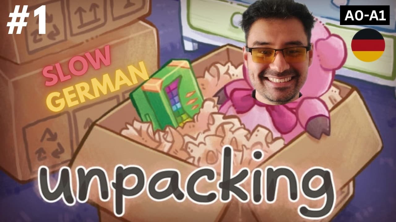 Lv: A0-A1 | Objects | Complete Beginner Unpacking #1 | German Comprehensible Input