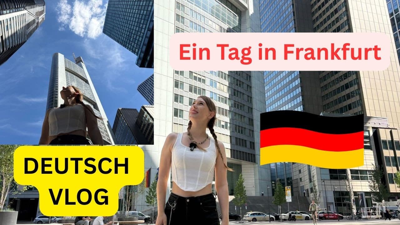 Deutsch Erleben Vlog: Ein Tag in Frankfurt #deutschlernen #deutschvlog #learngerman #deutschsprechen