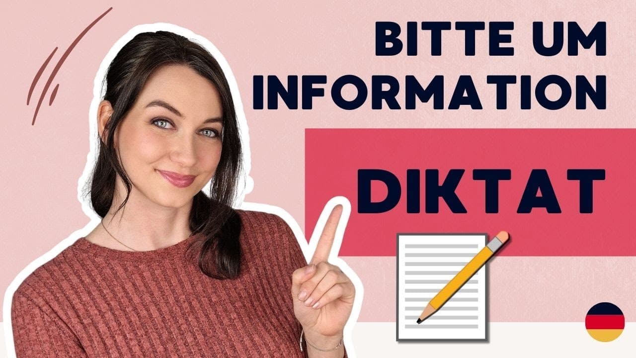 Bitte um Informationen | Diktat | telc B2 Deutsch | Hörverstehen | 🔥Kostenloses PDF