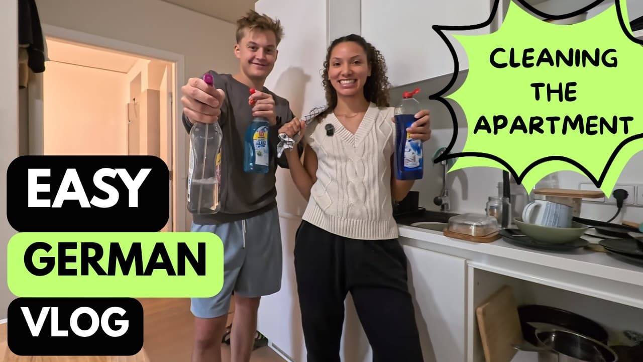 Learn German through Vlogs 🇩🇪 | Cleaning Sunday (Slow Vlog & Conversations)