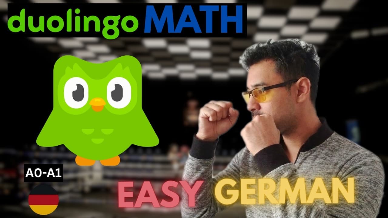Lv: A0-A1 | Numbers & Math | Complete Beginner Duolingo Math | German Comprehensible Input