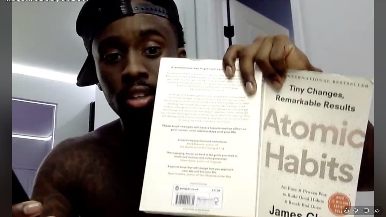 reading for 20 mins to help me talk better *12/21/2025*