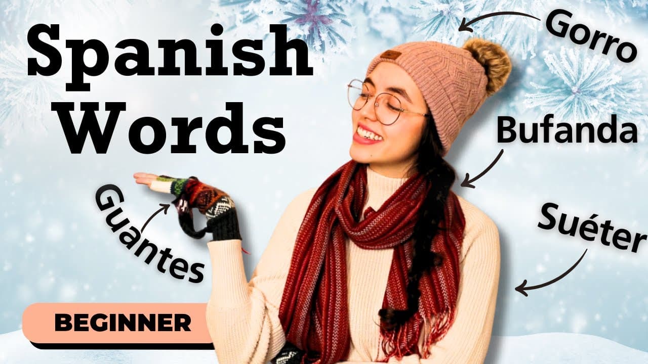 EASY Spanish Winter Vocabulary for Beginners (Comprehensible Input)