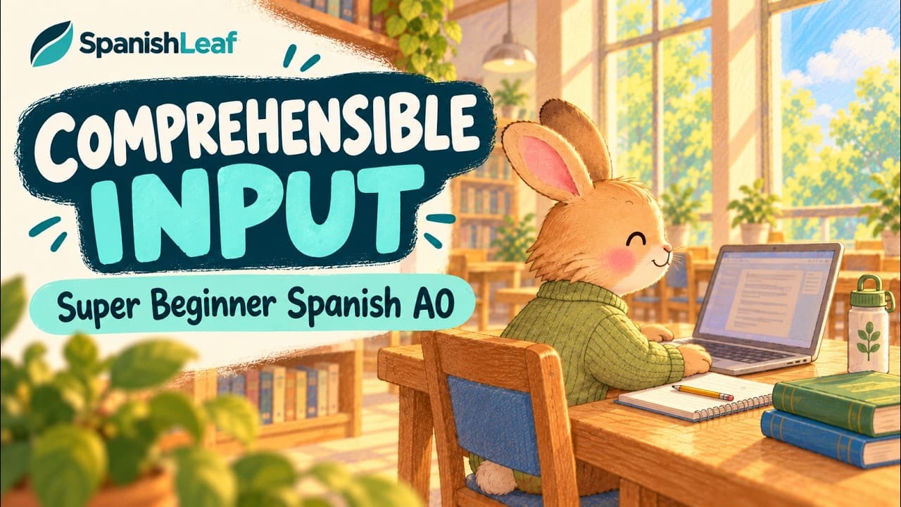 Spanish Comprehensible Input | Superbeginner | The rabbit in the library