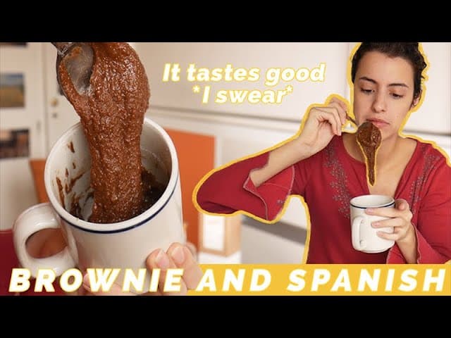 BEGINNER SPANISH: 5 MINUTE BROWNIE My Present To You // LEARN SPANISH FOR BEGINNERS, Easy Spanish