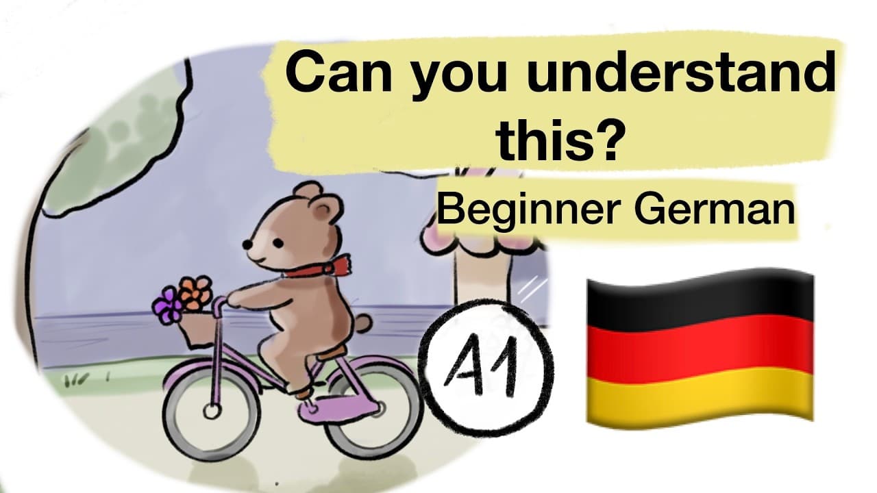 Comprehensible Input German (riding a bike) Learn German with Pictures