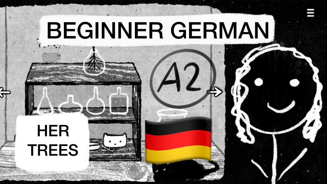 Learn German with Games(Her trees) episode 2, comprehensible input german